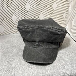 Stylish Gray Cap David and young metal button accents